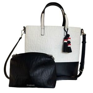 Desigual Alphabet Bags Black & White Kaila Nerima